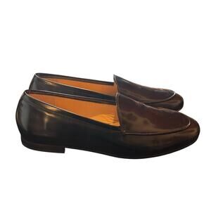 Tuckernuck Women's Size 7.5 Made in Portugal Black Leather Slip On Loafers